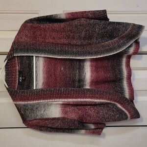 AGB Petite Purple Gray Pink Silver Sweater Cardigan Size PL